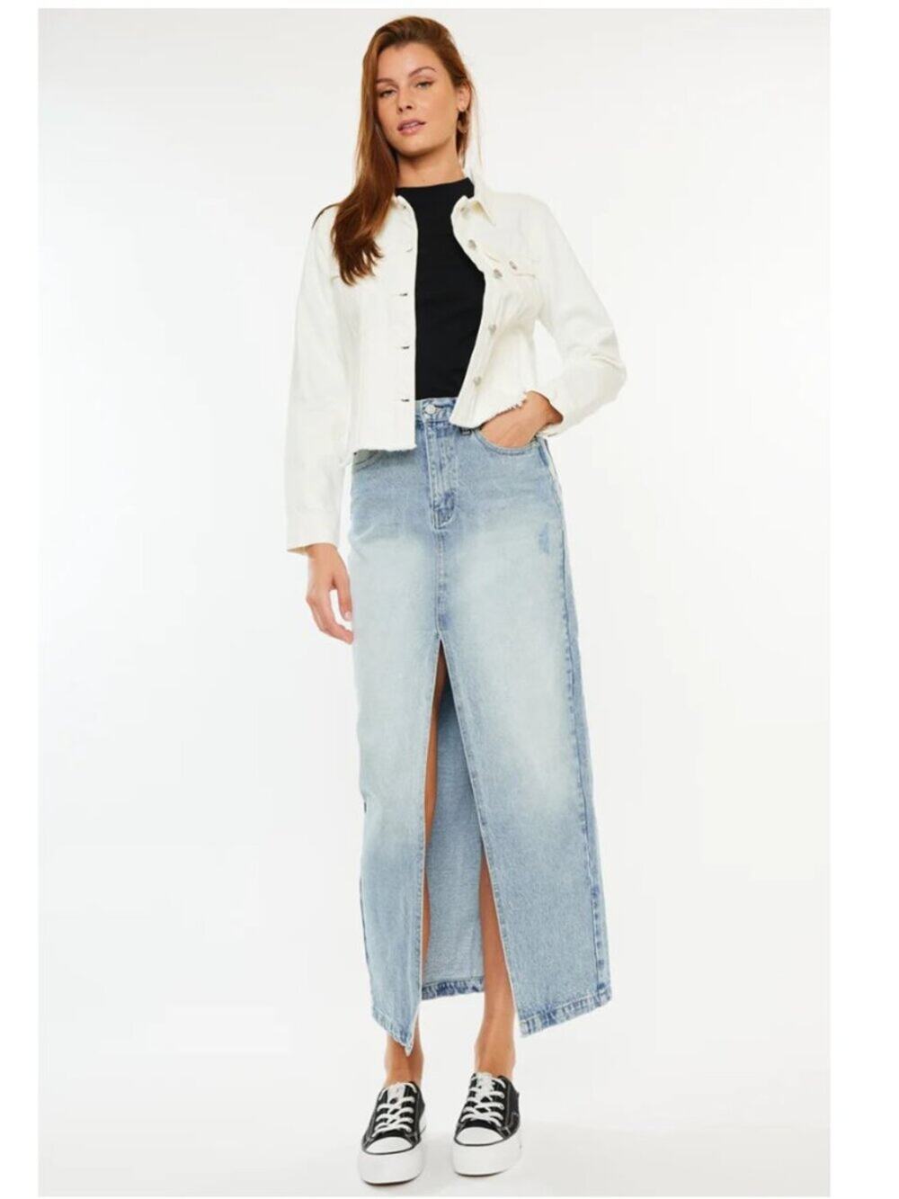 NWT Kancan Pixie 90's Maxi Skirt High Slit Size Medium